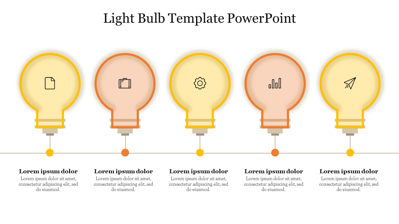 Best Light Bulb Template PowerPoint Presentation Slide